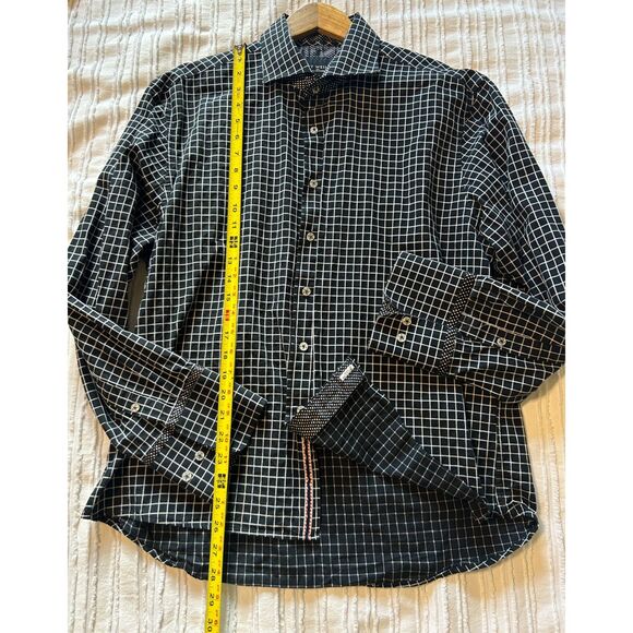 Scott Weiland Collection Mens Large Black ButtonUp Flip Cuff Spread Collar XXL - Picture 6 of 7